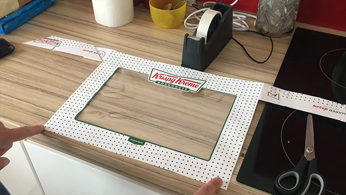Here’s A Way To Make A Face Shield Out Of A 12-Doughnut Krispy Kreme Box Here’s A Way To Make A Face Shield Out Of A 12-Doughnut Krispy Kreme Box