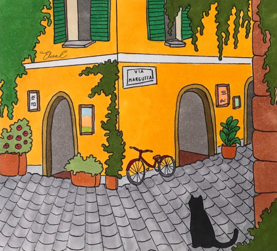 After Lockdown, I Was Happy To Explore Rome Again So I Drew These 19 Illustrations Of My Cat Walking Around The City After Lockdown, I Was Happy To Explore Rome Again So I Drew These 19 Illustrations Of My Cat Walking Around The City