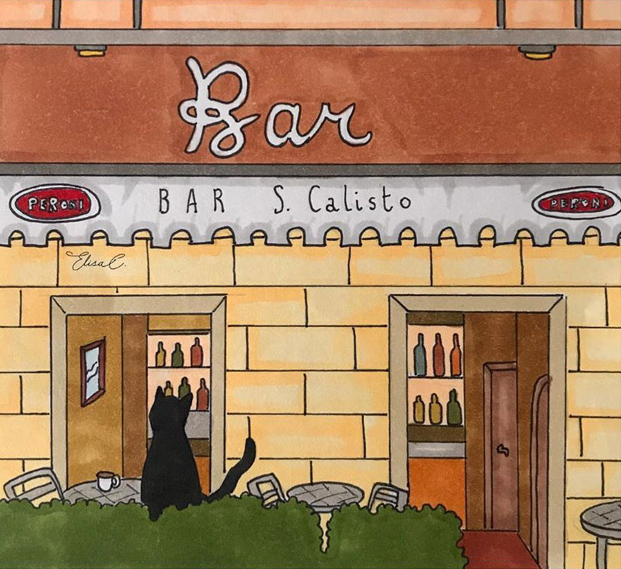 After Lockdown, I Was Happy To Explore Rome Again So I Drew These 19 Illustrations Of My Cat Walking Around The City After Lockdown, I Was Happy To Explore Rome Again So I Drew These 19 Illustrations Of My Cat Walking Around The City