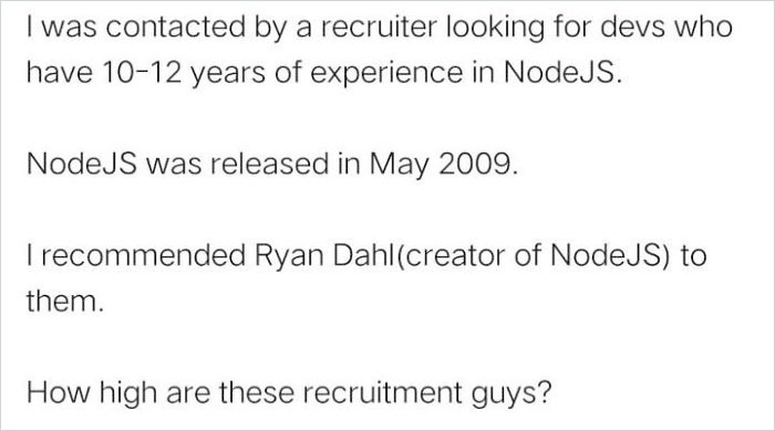 28 Examples Of Hilariously Unrealistic Expectations When Applying For A Job