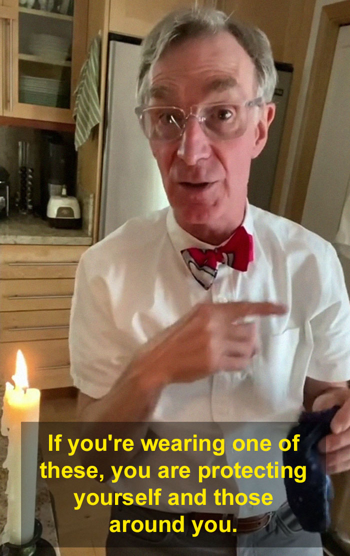 Bill Nye Makes A PSA On TikTok About How Effective Different Face Masks Are, Goes Viral Bill Nye Makes A PSA On TikTok About How Effective Different Face Masks Are, Goes Viral