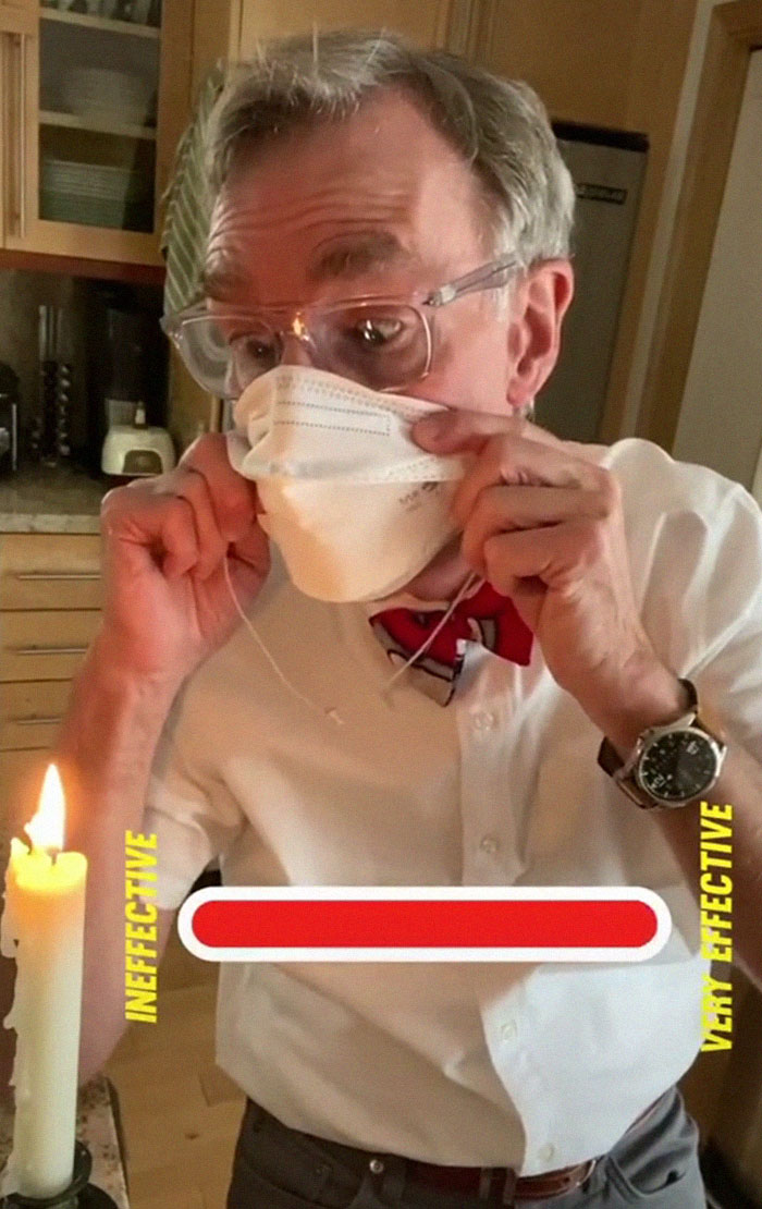 Bill Nye Makes A PSA On TikTok About How Effective Different Face Masks Are, Goes Viral Bill Nye Makes A PSA On TikTok About How Effective Different Face Masks Are, Goes Viral