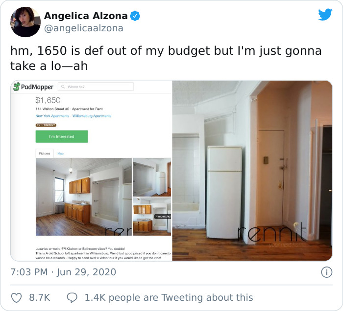 This $1,650 A Month New York Apartment Has A Shower In The Kitchen And People See Perks Of Living Here This $1,650 A Month New York Apartment Has A Shower In The Kitchen And People See Perks Of Living Here