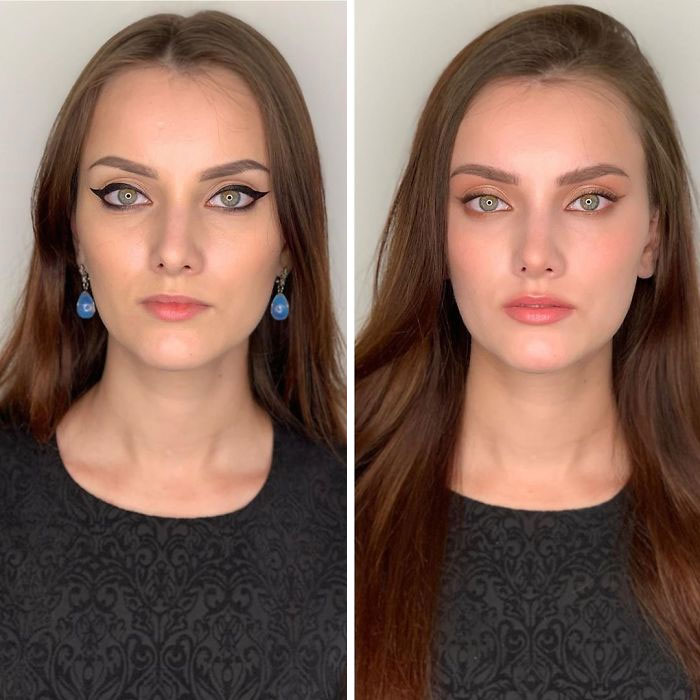How Women Do Their Own Makeup Vs. How A Professional Does It (29 Pics) How Women Do Their Own Makeup Vs. How A Professional Does It (29 Pics)
