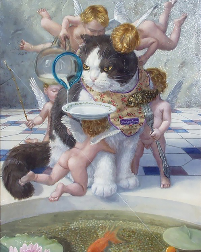 This Artist Captures The True Royalty Of Cats With His 11 Classical-Style Oil Paintings