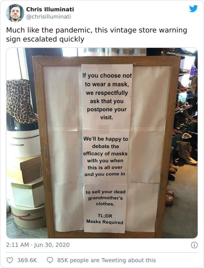 Tired Of Customers Ignoring Their Polite ‘Please Wear A Mask’ Sign, This Store Puts Up A New One And It Gets Dark Real Quick Tired Of Customers Ignoring Their Polite ‘Please Wear A Mask’ Sign, This Store Puts Up A New One And It Gets Dark Real Quick