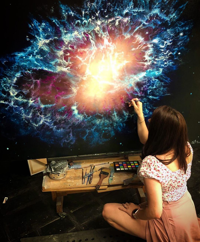 Artist Quits Desk Job To Create Mesmerizing Space Paintings, 4.5 Years Later, Her Portfolio Is Beautiful And Massive (39 Pics) Artist Quits Desk Job To Create Mesmerizing Space Paintings, 4.5 Years Later, Her Portfolio Is Beautiful And Massive (39 Pics)