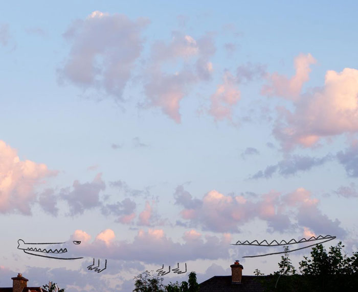 Artist Posts Funny Cloud Doodles On Twitter, People Like Them So Much That They Respond With Their Own Doodles Artist Posts Funny Cloud Doodles On Twitter, People Like Them So Much That They Respond With Their Own Doodles