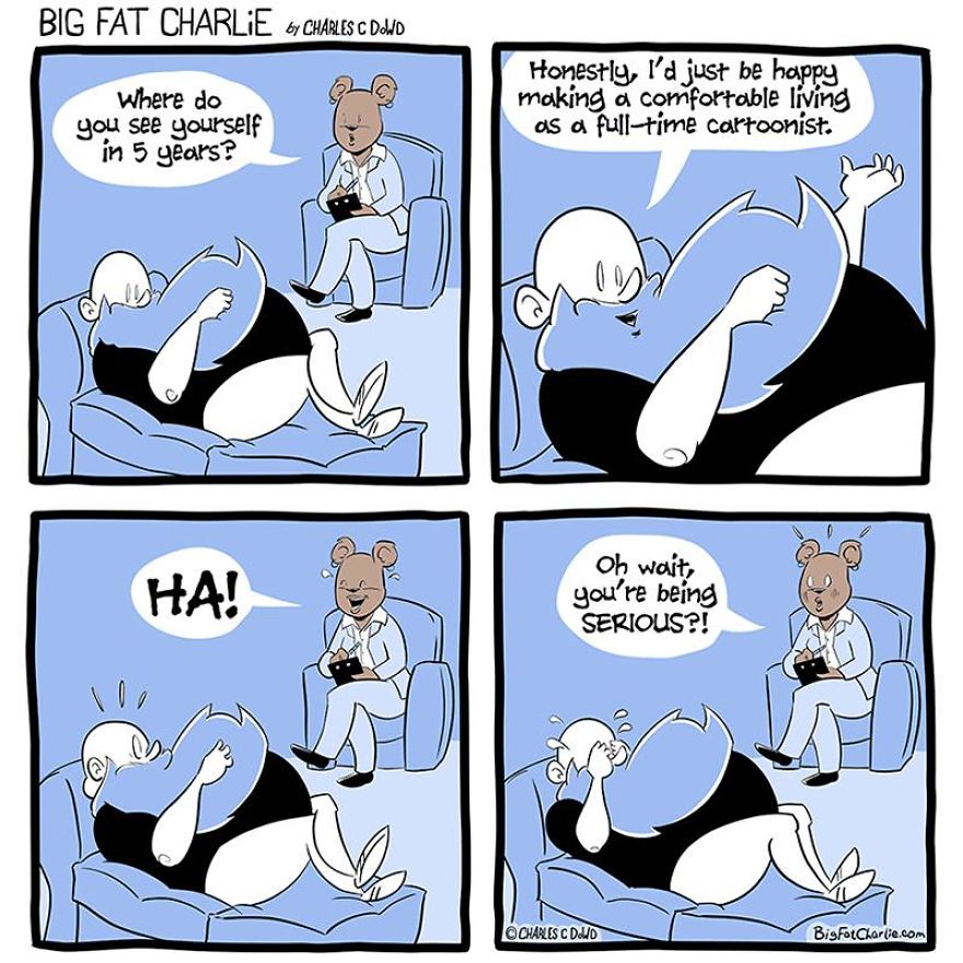 My 40 Fun Comics About My Daily Struggles As A Fat Man