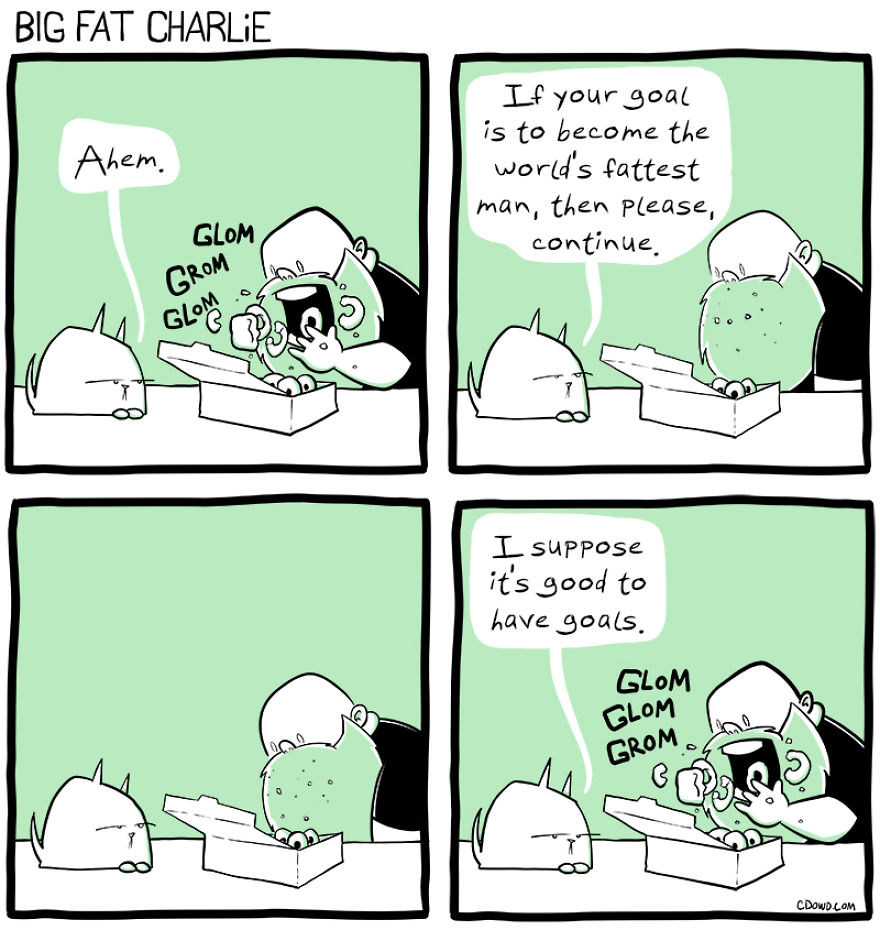 My 40 Fun Comics About My Daily Struggles As A Fat Man