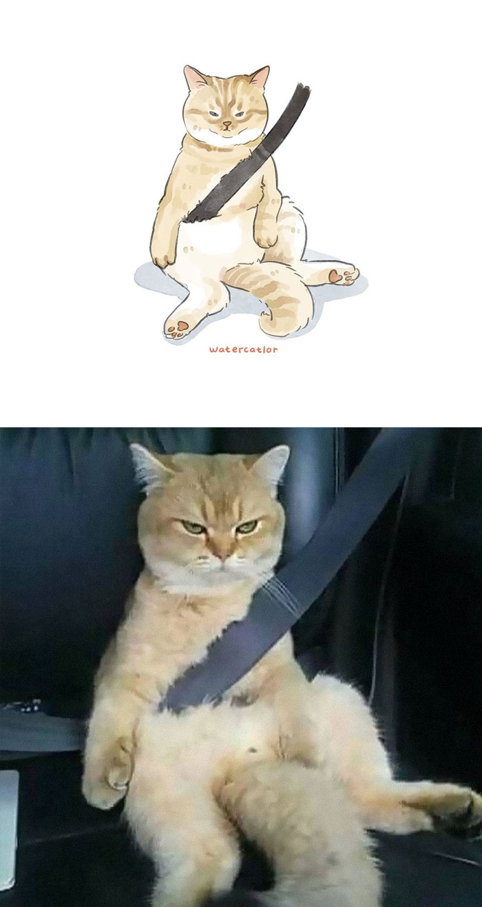 30 Of The Funniest Internet-Famous Cat Pics Get ‘Watercolorized’ By Amelia Rizky (New Pics) 30 Of The Funniest Internet-Famous Cat Pics Get ‘Watercolorized’ By Amelia Rizky (New Pics)