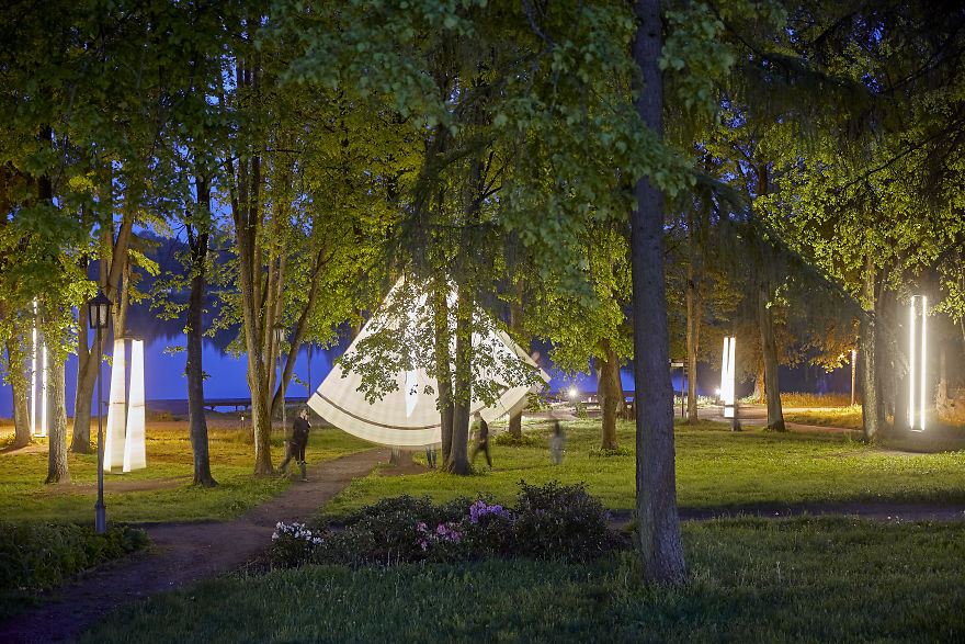 We Photographed The Swing Park Installed In Trakai, Lithuania We Photographed The Swing Park Installed In Trakai, Lithuania