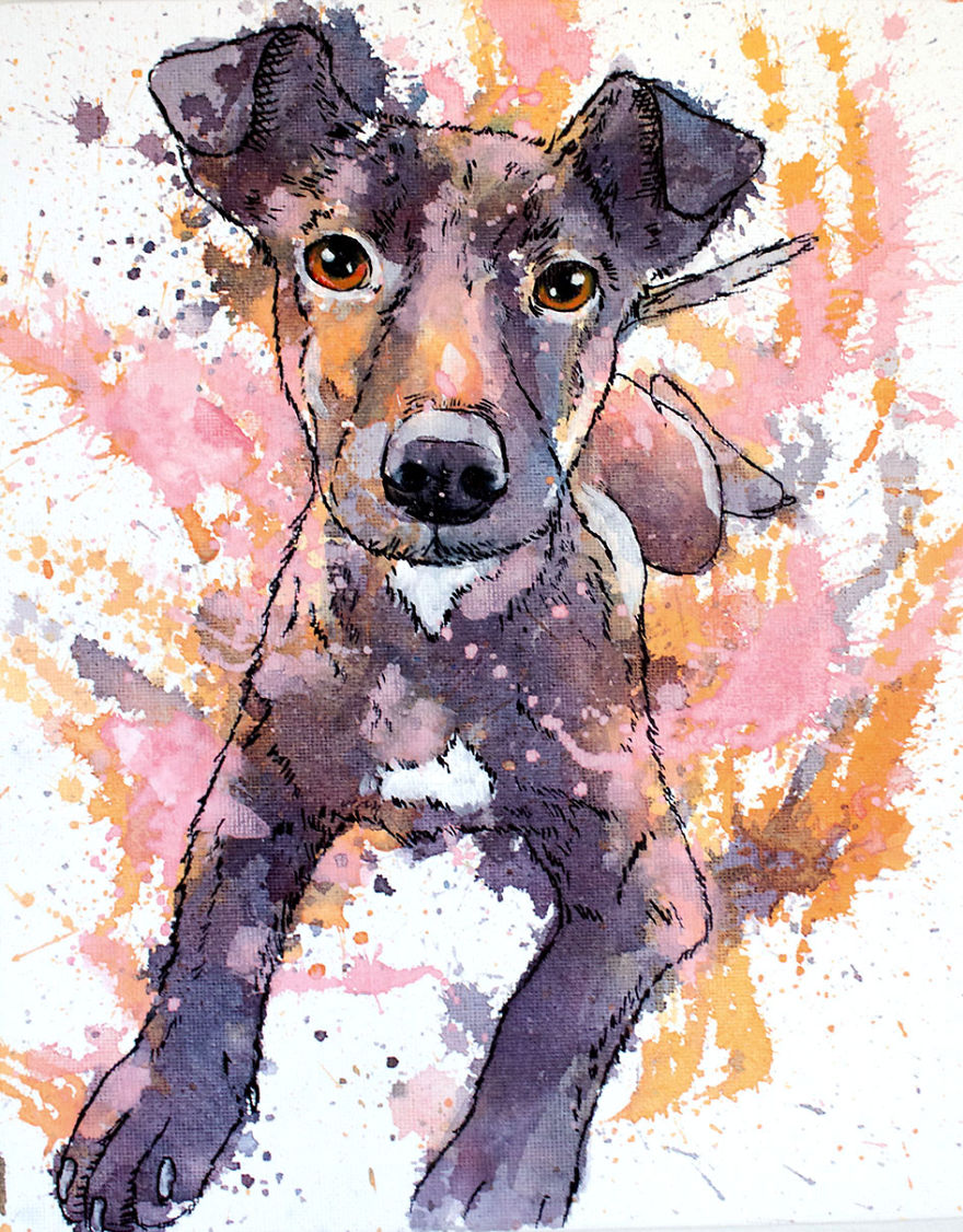 I Use Color Splatters To Paint People’s Pets I Use Color Splatters To Paint People’s Pets
