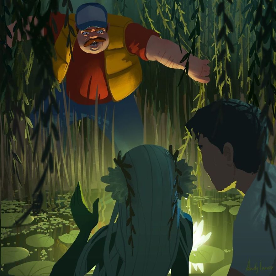 Artist Shares The Sequel Of The Green Mermaid Story That Hit People In The Feels Artist Shares The Sequel Of The Green Mermaid Story That Hit People In The Feels