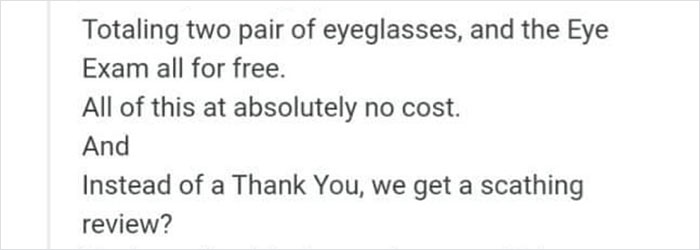Choosing Beggar Insults Glasses Shop Owner By Leaving A 1-Star Review After Receiving Free Glasses, He Tells His Side Of The Story Choosing Beggar Insults Glasses Shop Owner By Leaving A 1-Star Review After Receiving Free Glasses, He Tells His Side Of The Story