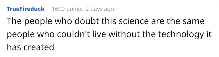 ‘Don’t Talk If You Didn’t Live In The Middle Ages’: Person Doesn’t Believe In Science, Gets Perfectly Shut Down ‘Don’t Talk If You Didn’t Live In The Middle Ages’: Person Doesn’t Believe In Science, Gets Perfectly Shut Down