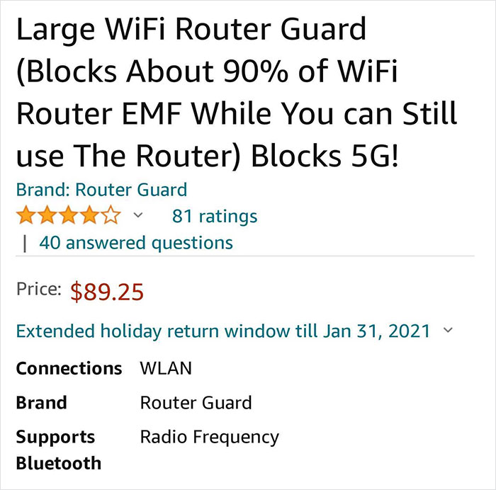 Amazon Sellers Are Ripping Off Conspiracy Theorists With These 5G &#8216;Blockers&#8217; For $90, And The Internet Can&#8217;t Stop Making Fun Of Them