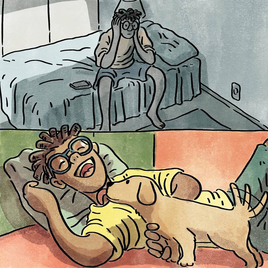 Artist’s Comic “The Choice” Shows Two Different Outcomes That Come From Choosing To Have Or Not To Have A Dog Artist’s Comic “The Choice” Shows Two Different Outcomes That Come From Choosing To Have Or Not To Have A Dog