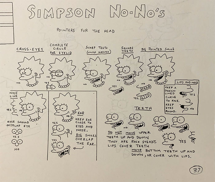 ‘The Simpsons’ Style Guide From 1990 Reveals Certain Rules For Animating Characters And It’s Fascinating