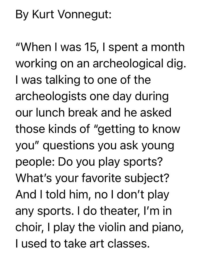 ‘Being Good At Things Isn’t The Point Of Doing Them:’ Someone Tweets A Quote By Writer Kurt Vonnegut And People Think It’s Spot On ‘Being Good At Things Isn’t The Point Of Doing Them:’ Someone Tweets A Quote By Writer Kurt Vonnegut And People Think It’s Spot On