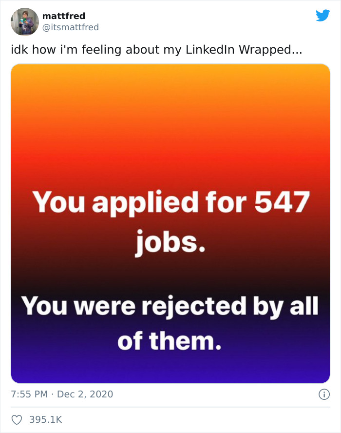 Guy Jokes About How He “Applied” To 547 Jobs And Was “Rejected” From All Of Them, But One Man Shared Some Useful Advice On LinkedIn Profiles Guy Jokes About How He “Applied” To 547 Jobs And Was “Rejected” From All Of Them, But One Man Shared Some Useful Advice On LinkedIn Profiles