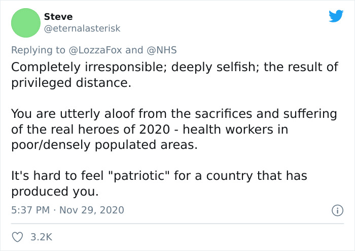 English Actor Encourages People To Break Covid Rules, Gets Shut Down By A Nurse English Actor Encourages People To Break Covid Rules, Gets Shut Down By A Nurse