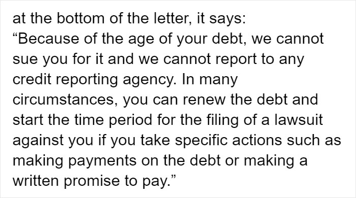 Bank Sends This Person An Ambiguous “Super Predatory” Letter About An Unpaid Debt From 2 Decades Ago, Luckily They Read It Carefully Bank Sends This Person An Ambiguous “Super Predatory” Letter About An Unpaid Debt From 2 Decades Ago, Luckily They Read It Carefully
