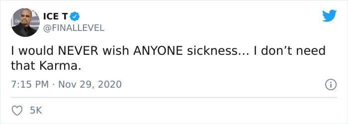 Ice-T Writes A Blunt And Brutal Post About His ‘No-Masker’ Father-In-Law Almost Dying From Covid-19 And It Goes Viral Ice-T Writes A Blunt And Brutal Post About His ‘No-Masker’ Father-In-Law Almost Dying From Covid-19 And It Goes Viral