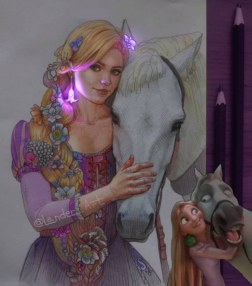 This Artist’s Drawings Of Cartoon Princesses And Their Pets Look Like They’re Glowing (7 Pics) This Artist’s Drawings Of Cartoon Princesses And Their Pets Look Like They’re Glowing (7 Pics)
