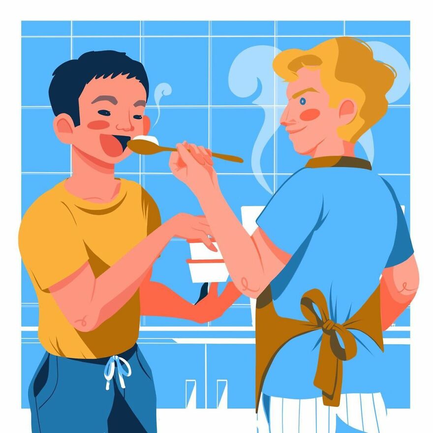 For Fifty Days, I Illustrated An Experience That Made Me Happy Every Day For Fifty Days, I Illustrated An Experience That Made Me Happy Every Day