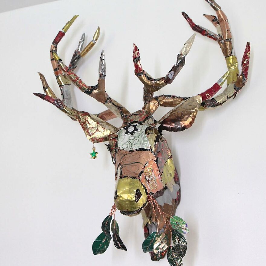 This Artist Repurposes Scrap Metal, Discarded Objects, And Textile Into Lifelike Animal Sculptures (116 Pics) This Artist Repurposes Scrap Metal, Discarded Objects, And Textile Into Lifelike Animal Sculptures (116 Pics)