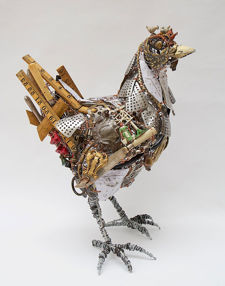 This Artist Repurposes Scrap Metal, Discarded Objects, And Textile Into Lifelike Animal Sculptures (116 Pics) This Artist Repurposes Scrap Metal, Discarded Objects, And Textile Into Lifelike Animal Sculptures (116 Pics)
