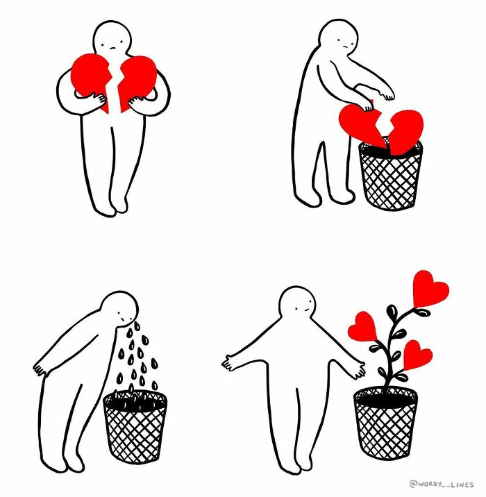 30 Minimalistic Illustrations That Tackle Mental Health By “Worry Lines” 30 Minimalistic Illustrations That Tackle Mental Health By “Worry Lines”