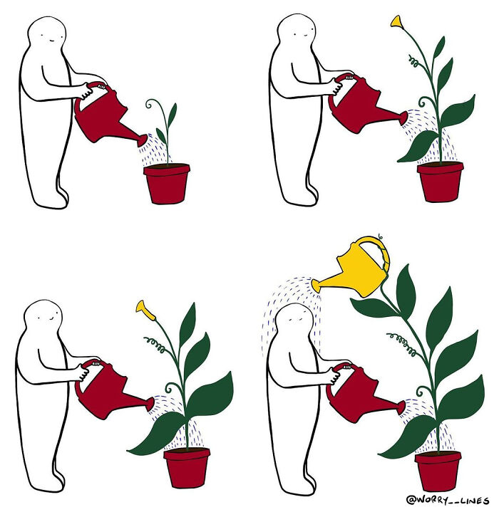 30 Minimalistic Illustrations That Tackle Mental Health By “Worry Lines” 30 Minimalistic Illustrations That Tackle Mental Health By “Worry Lines”