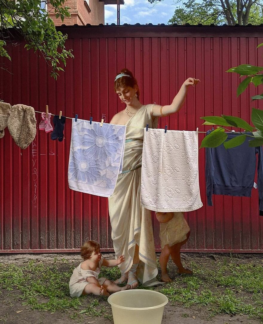 Artist Places People From Classical Paintings Into The Modern World And The Result Is Surprisingly Fitting (27 New Pics)