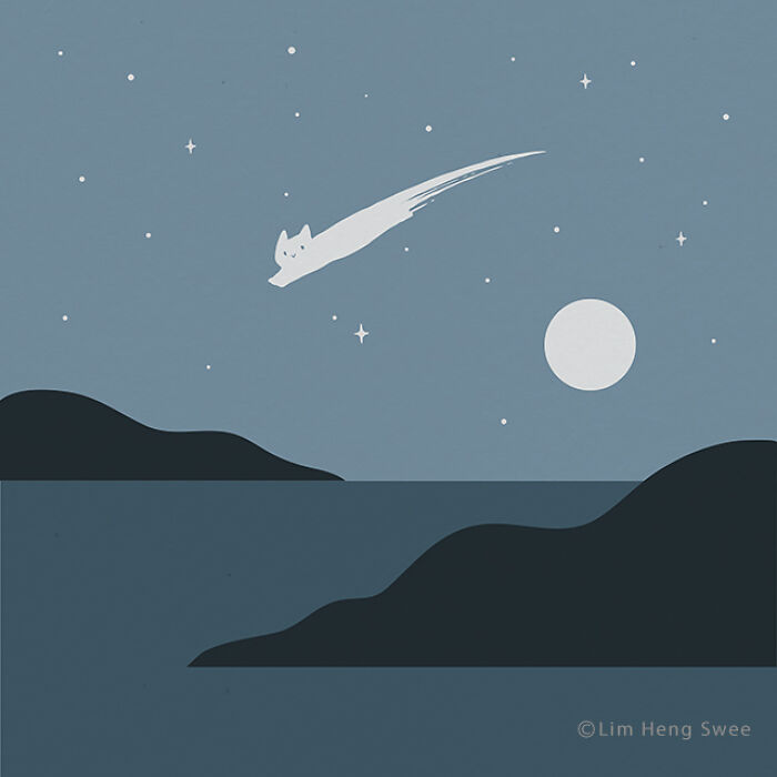 My 25 Minimal Illustrations That Blend Cats Into Landscapes And Other Scenes (New Pics) My 25 Minimal Illustrations That Blend Cats Into Landscapes And Other Scenes (New Pics)