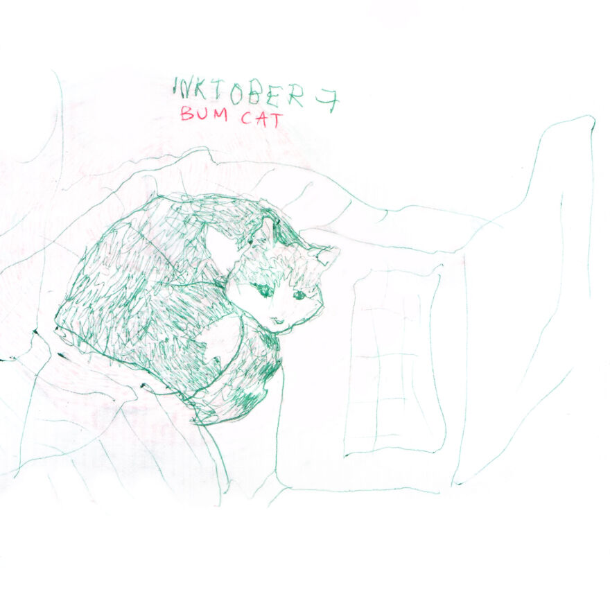 For Inktober, I Imagined My Cat As Being 37 Different Names That I Call Her