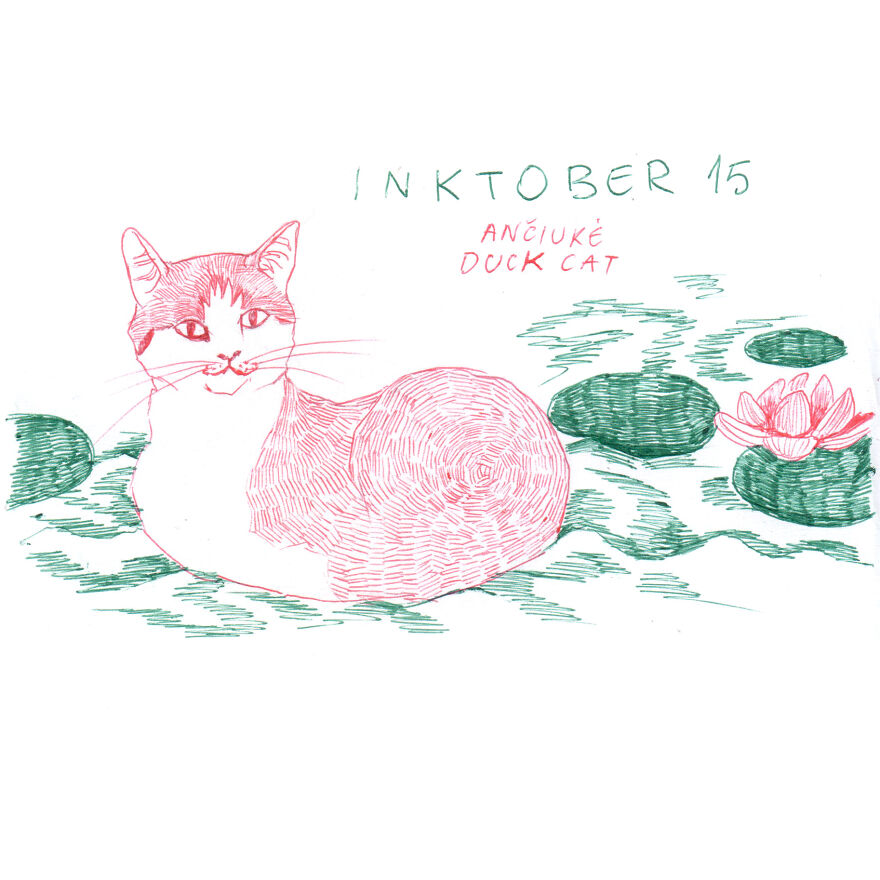 For Inktober, I Imagined My Cat As Being 37 Different Names That I Call Her