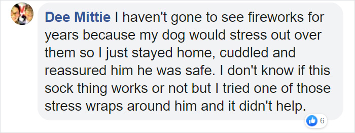 Here&#8217;s A Quick Life Hack To Calm Stressed Pets During Fireworks Using Just A Pair Of Socks