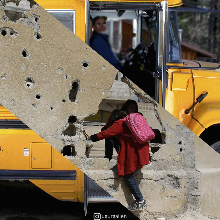 I Show The Contrast Between The Two Worlds That Our Children Currently Live In By Combining Photos (29 Pics) I Show The Contrast Between The Two Worlds That Our Children Currently Live In By Combining Photos (29 Pics)