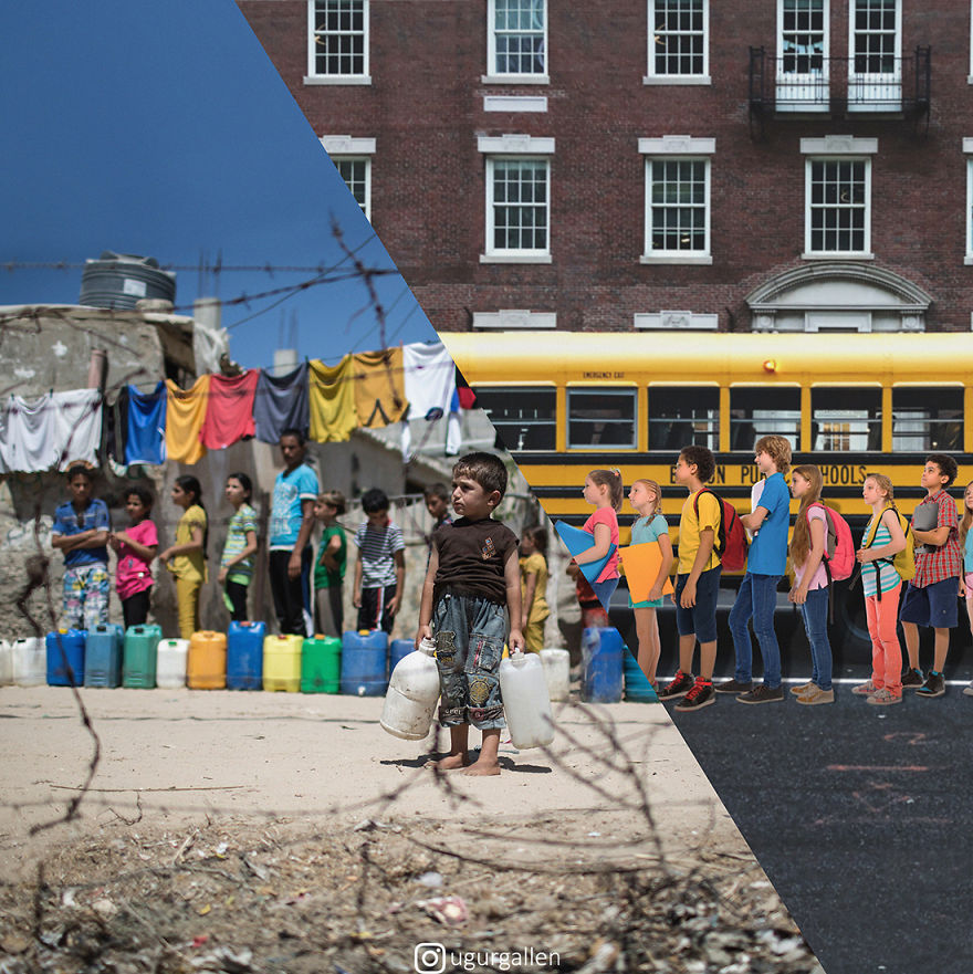 I Show The Contrast Between The Two Worlds That Our Children Currently Live In By Combining Photos (29 Pics) I Show The Contrast Between The Two Worlds That Our Children Currently Live In By Combining Photos (29 Pics)