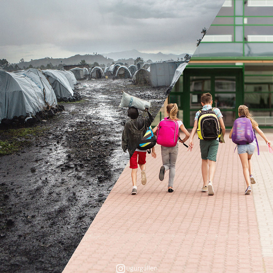 I Show The Contrast Between The Two Worlds That Our Children Currently Live In By Combining Photos (29 Pics) I Show The Contrast Between The Two Worlds That Our Children Currently Live In By Combining Photos (29 Pics)