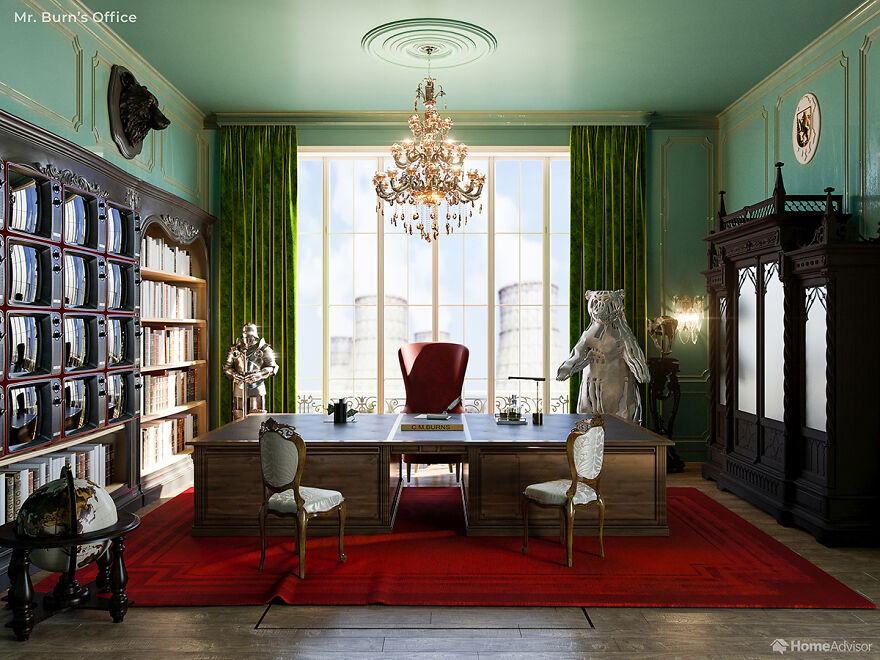 Here’s What The Simpsons Interiors Would Look Like If Wes Anderson Created Them Here’s What The Simpsons Interiors Would Look Like If Wes Anderson Created Them