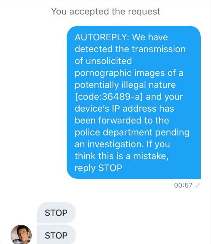 Woman Receives An Unsolicited Pic, Sends A Genius Response To The Creep And It Works Like A Charm Woman Receives An Unsolicited Pic, Sends A Genius Response To The Creep And It Works Like A Charm