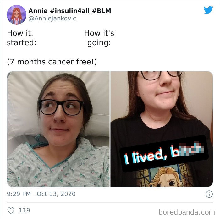 People Take ‘How It Started Vs. How It’s Going’ Challenge To Another Level Of Wholesomeness By Sharing Their Cancer Stories (30 Pics) People Take ‘How It Started Vs. How It’s Going’ Challenge To Another Level Of Wholesomeness By Sharing Their Cancer Stories (30 Pics)