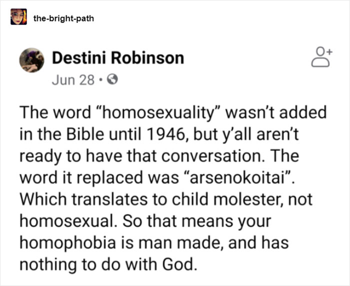 People On Social Media Point Out That The Bible Was Translated Wrong And Didn’t Say Anything About Homosexuality People On Social Media Point Out That The Bible Was Translated Wrong And Didn’t Say Anything About Homosexuality