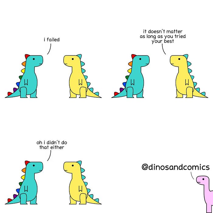 Explore Mental Health and Life Through Honest Dinosaur Comic Strips Explore Mental Health and Life Through Honest Dinosaur Comic Strips