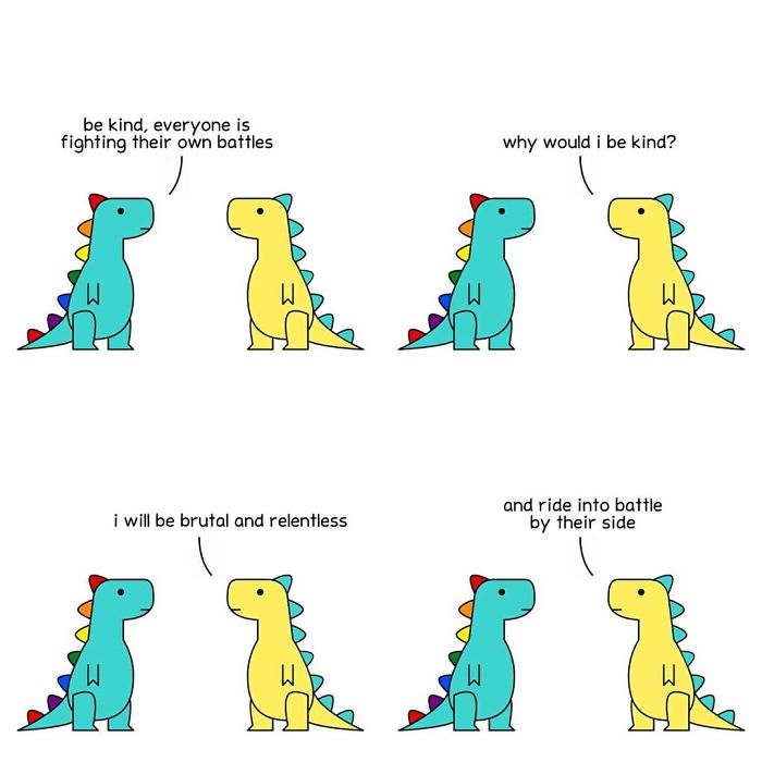 Explore Mental Health and Life Through Honest Dinosaur Comic Strips Explore Mental Health and Life Through Honest Dinosaur Comic Strips