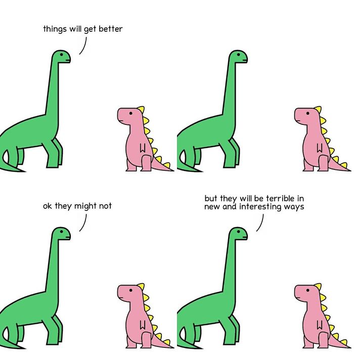 Explore Mental Health and Life Through Honest Dinosaur Comic Strips Explore Mental Health and Life Through Honest Dinosaur Comic Strips