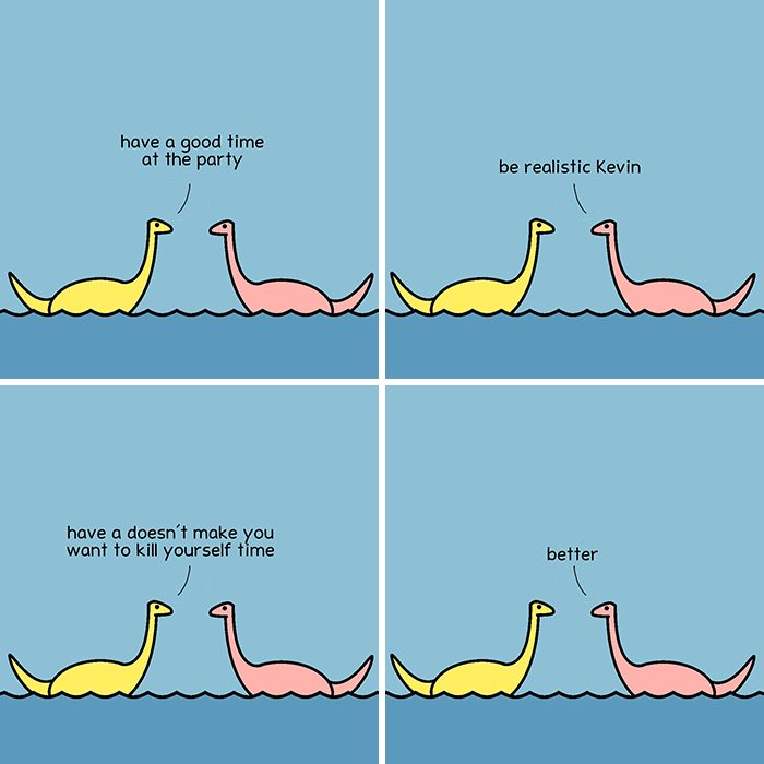 Explore Mental Health and Life Through Honest Dinosaur Comic Strips Explore Mental Health and Life Through Honest Dinosaur Comic Strips